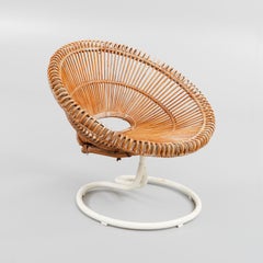 "Rondo" armchair rattan Göte Möbler Nässjö AB Sweden 1960s