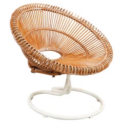 "Rondo" armchair rattan Göte Möbler Nässjö AB Sweden 1960s