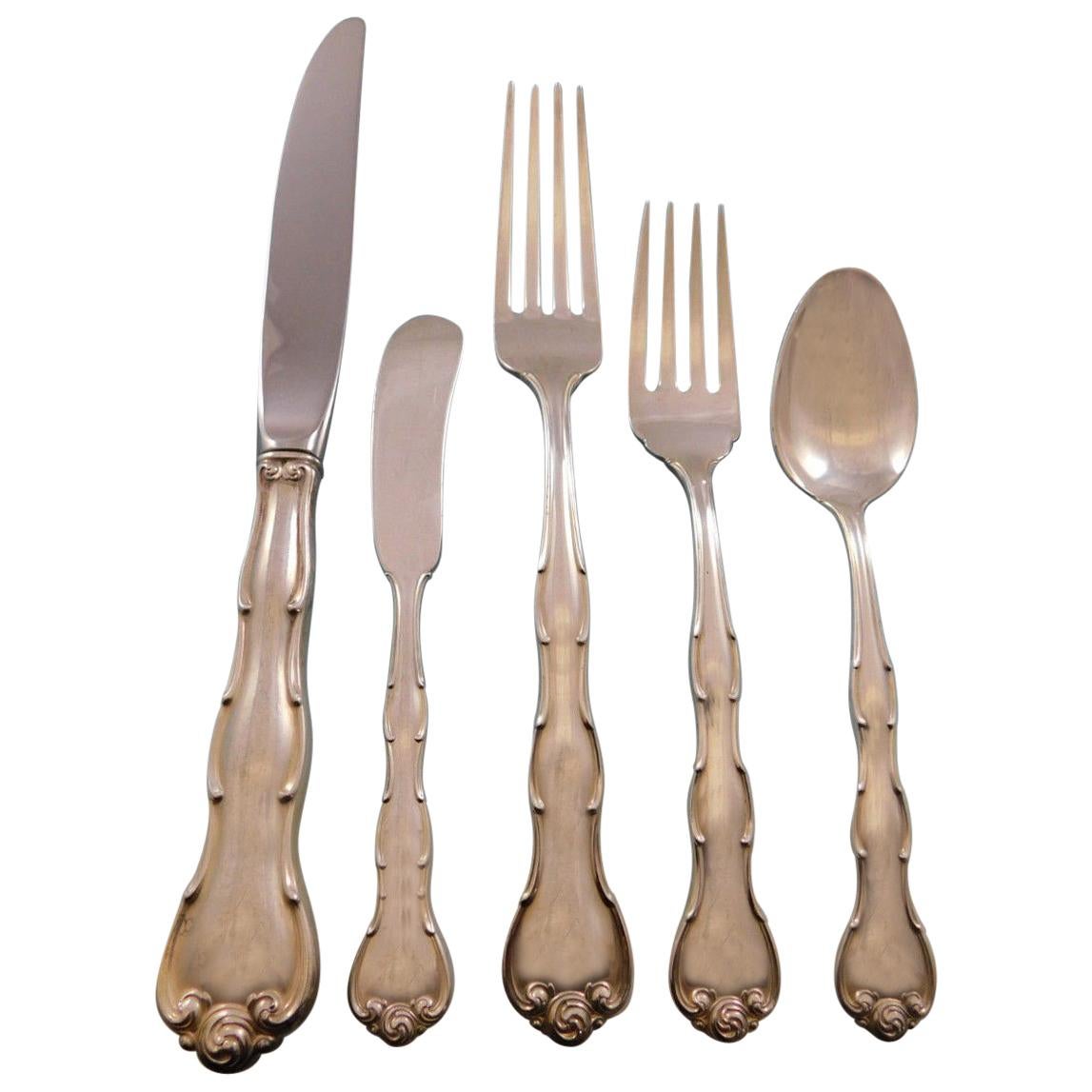 Rondo by Gorham Sterling Silver Flatware Set for 12 Service 68 Pcs Dinner Size For Sale
