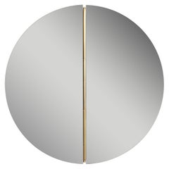 “Rondò” Classic Round Mirror in Matte Brass-Plated Stainless Steel, by Mingardo
