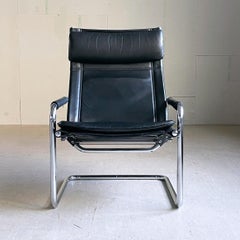 'Rondo' high-backed leather Lounge Chair - Pfalzberger AG, Switzerland