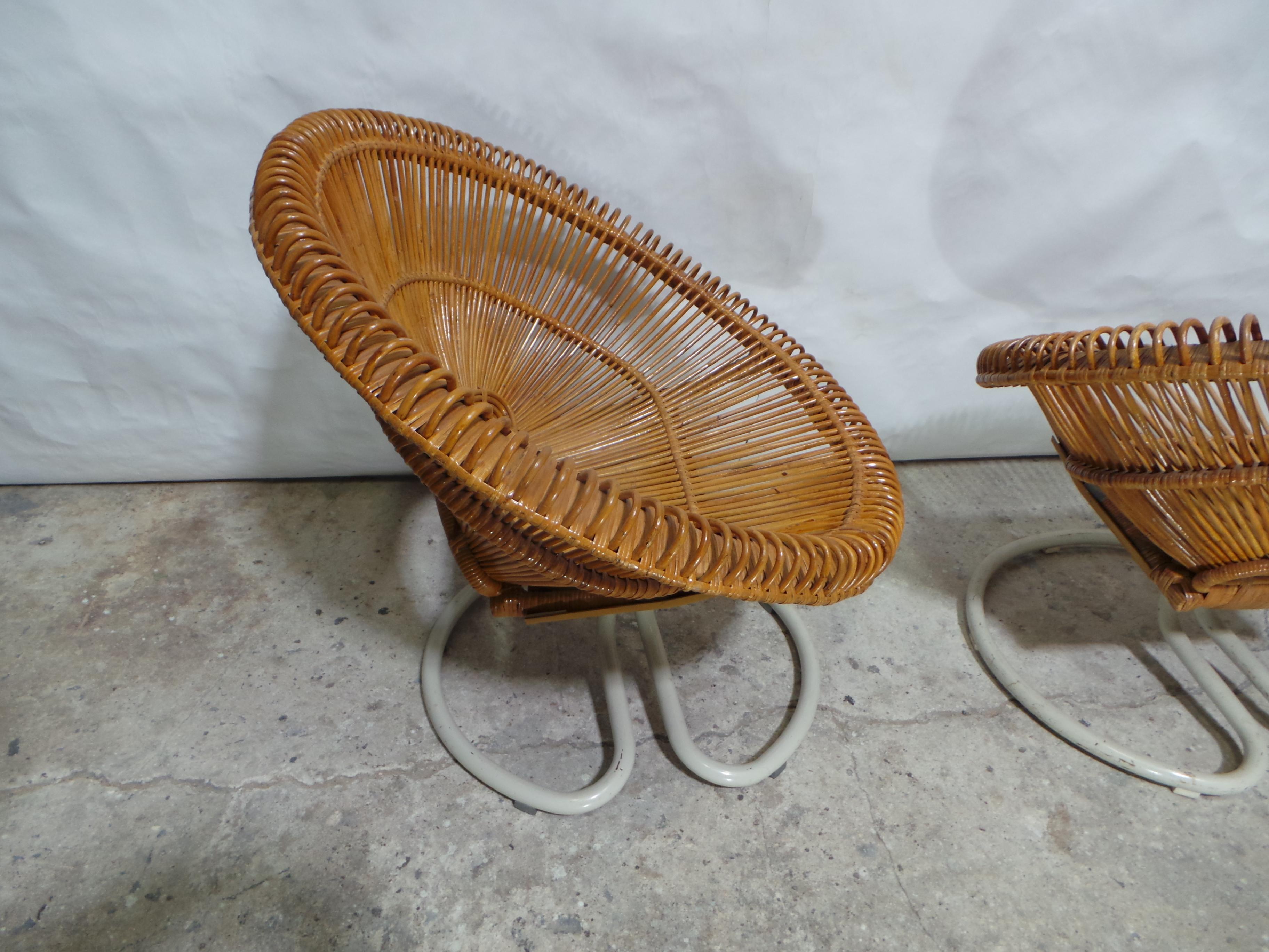 Suédois Fauteuils en rotin 