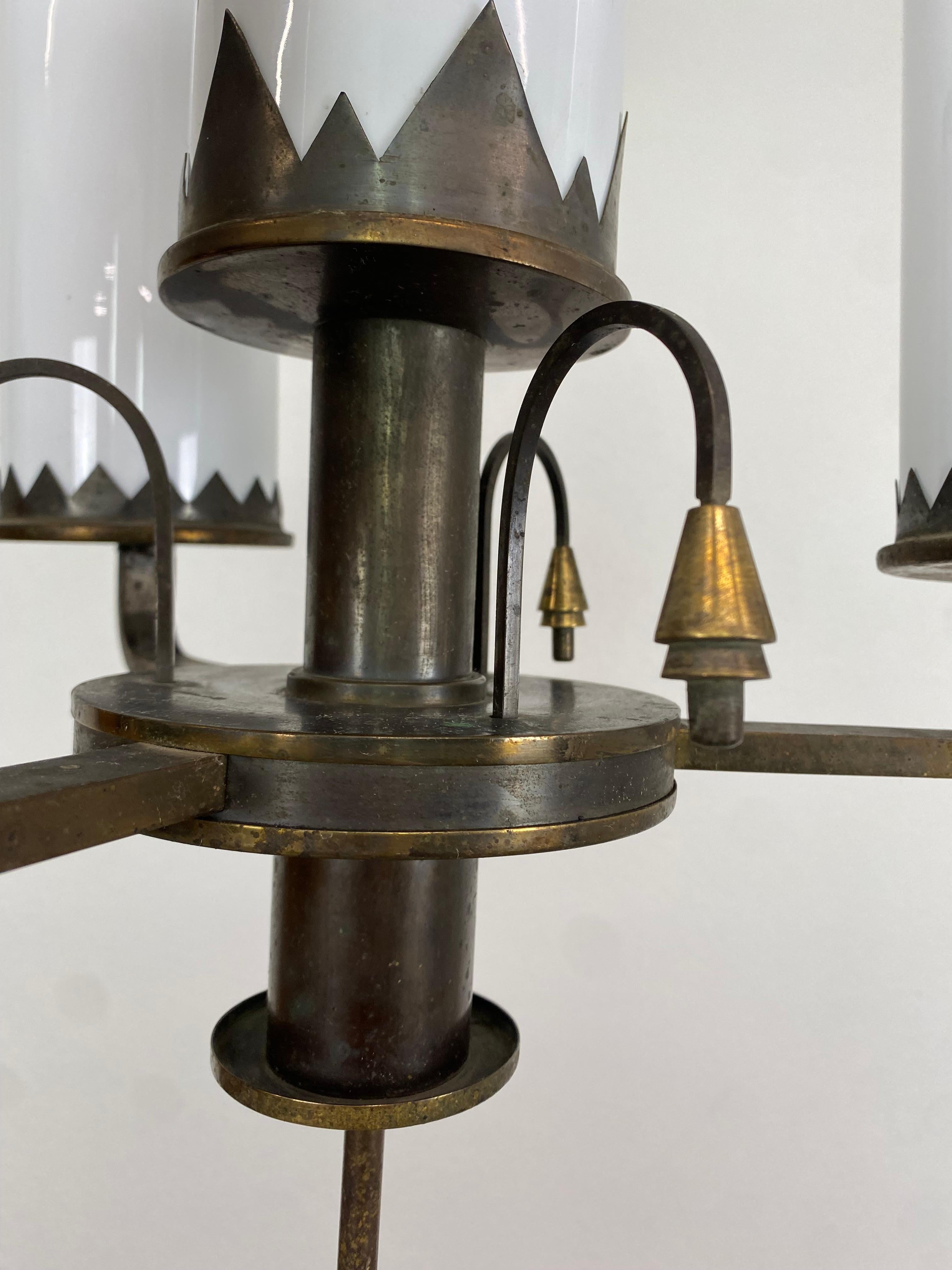 Mid-20th Century Rondocubist Hanging Lamp For Sale