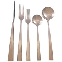 Rondure by Dansk Stainless Steel Flatware Set Service for 12 New 60 Pieces