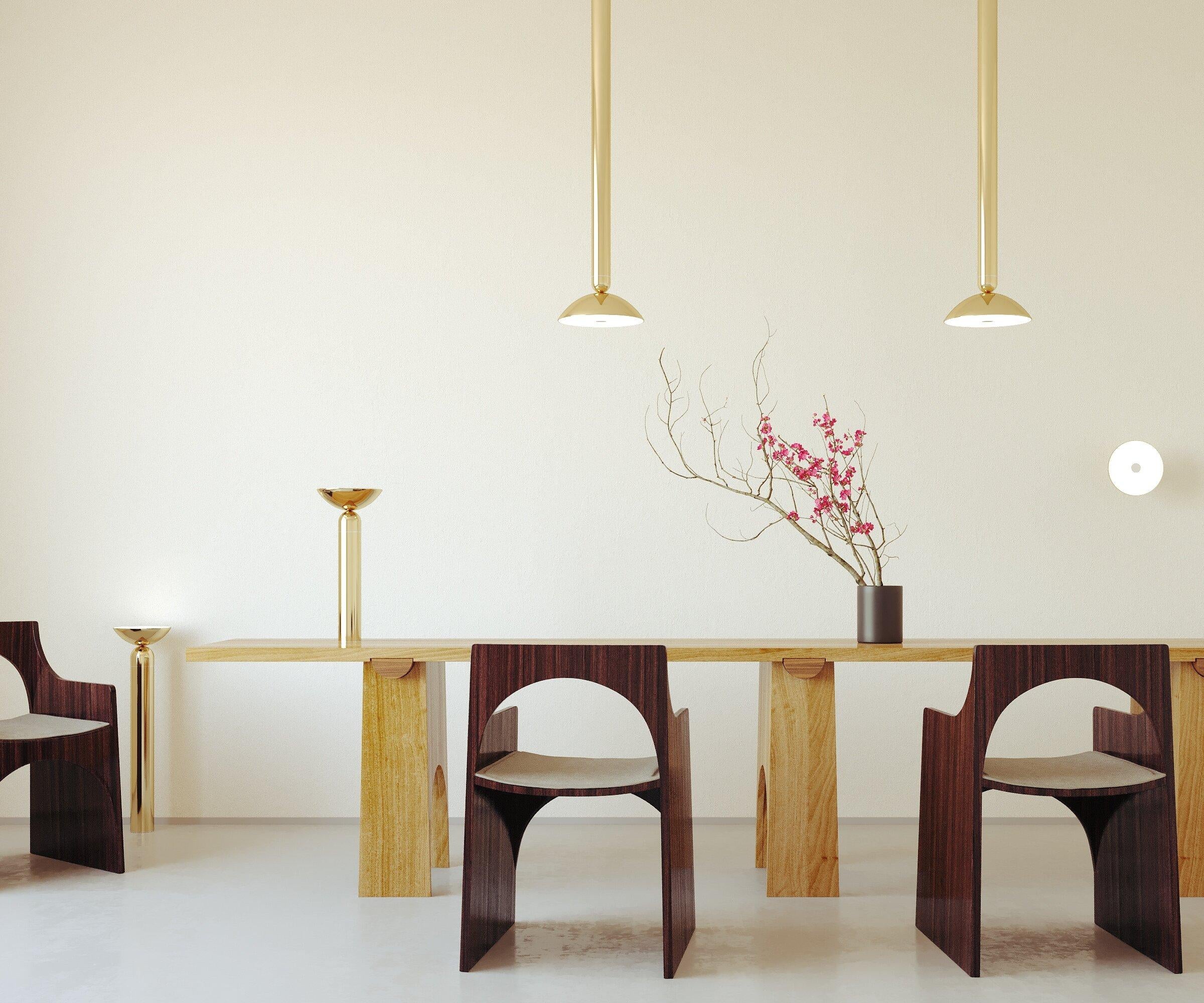 Rone Contemporary LED Pendant in Blackened Bronze and Nickel, Handmade in Sweden For Sale 4