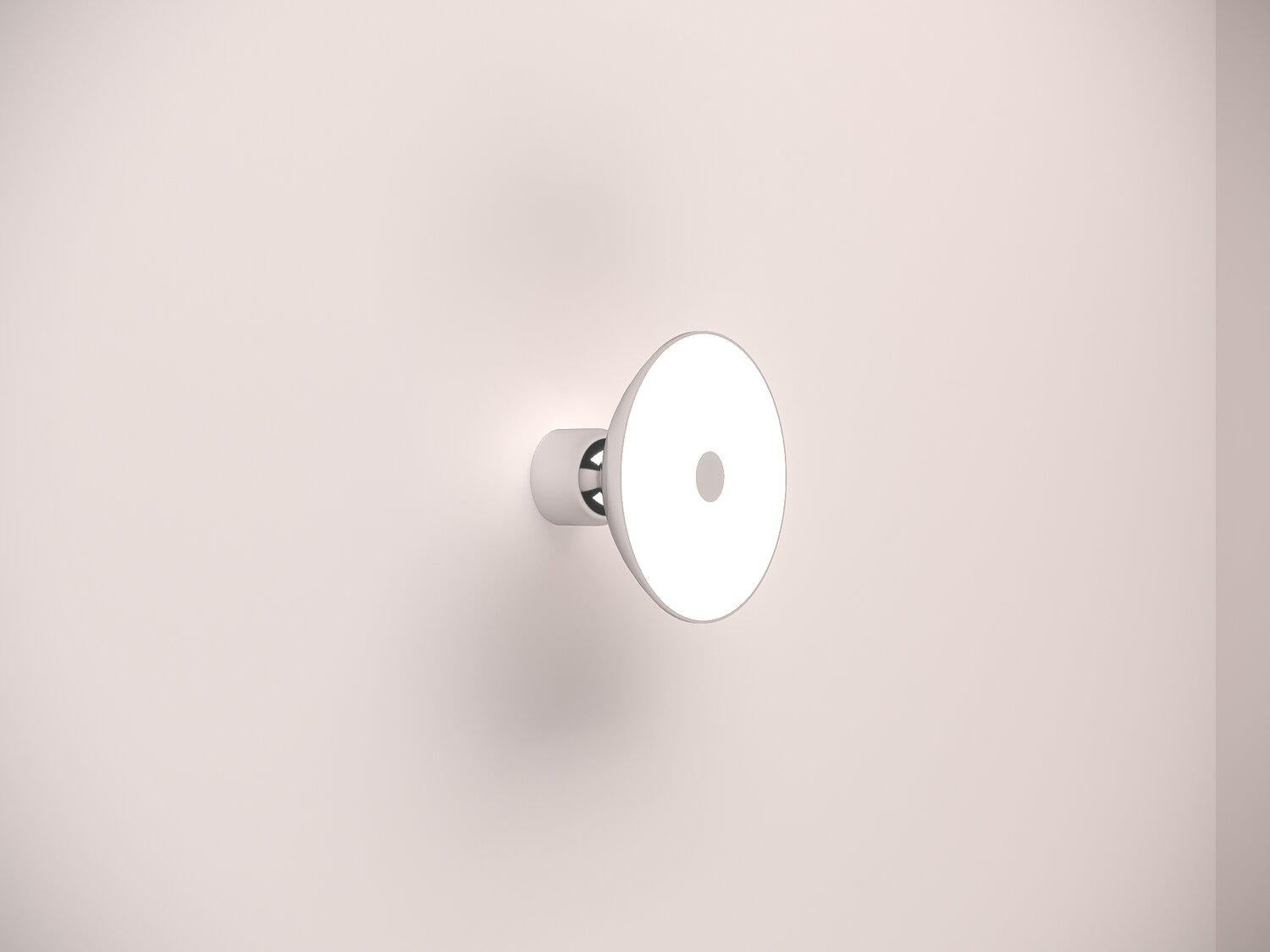 Scandinavian Rone Contemporary LED Wall Light Sconce, solid brass, hand-finished in Sweden For Sale