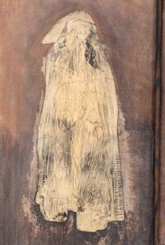 "Francisco G.", Mixed Media on Linen with Assemblage Elements, 1990