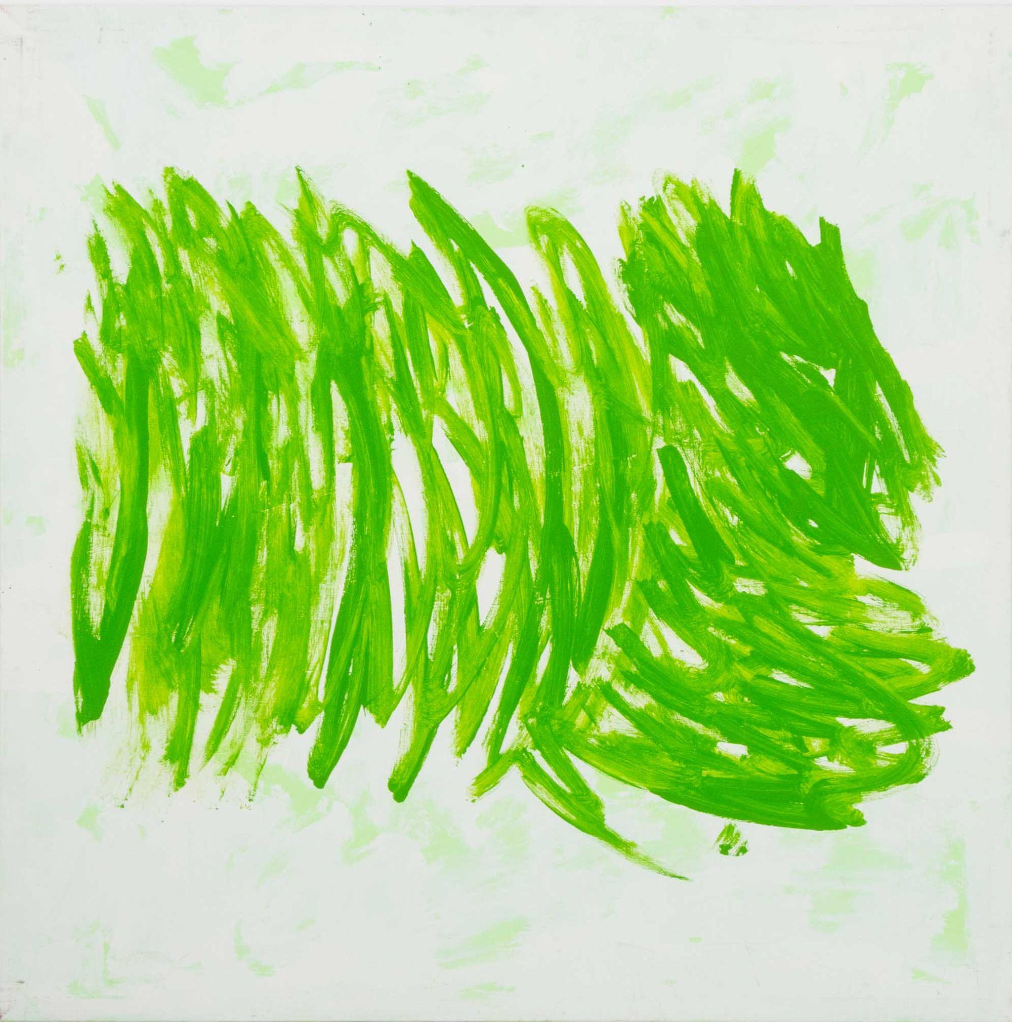 Abstract Painting Roni Nicholson - « Green », œuvre abstraite contemporaine à l'acrylique sur toile, 2015