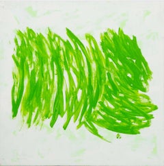 « Green », œuvre abstraite contemporaine à l'acrylique sur toile, 2015