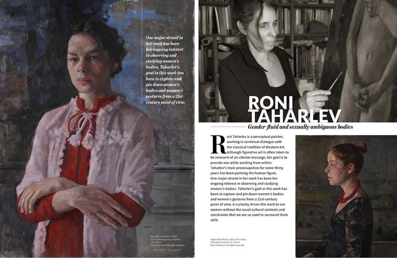 « Lovina Sleeping » de Roni Taharlev - Portrait d'une jeune femme - Pastel d'huile en vente 5