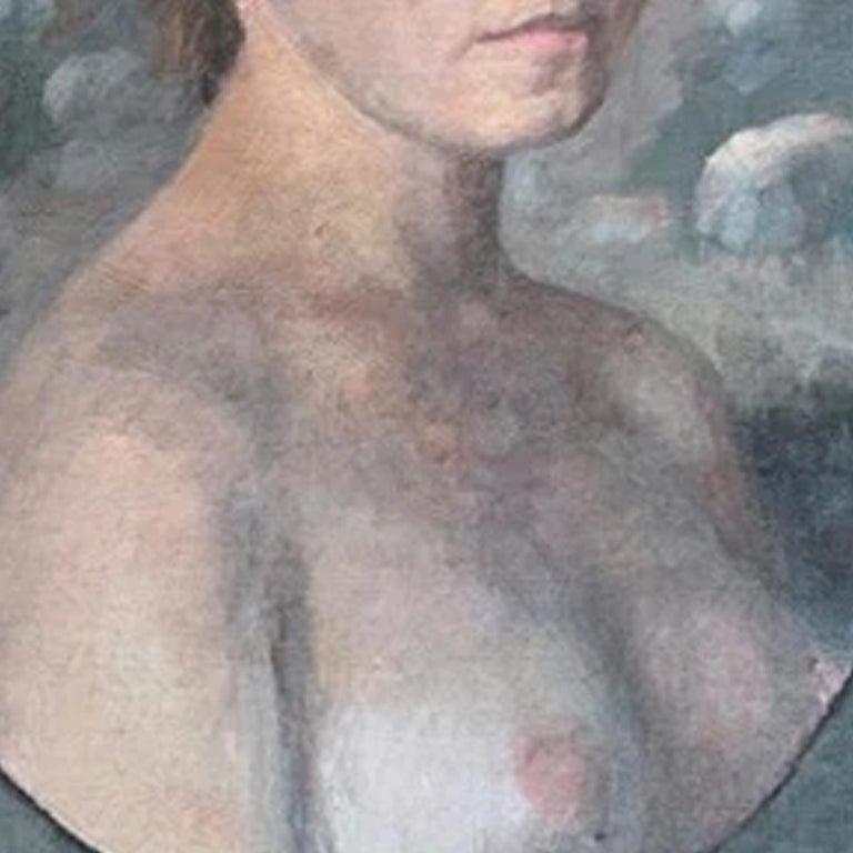 'Reut' by Roni Taharlev - Nude Portrait of a Young Woman - Oil Painting For Sale 4