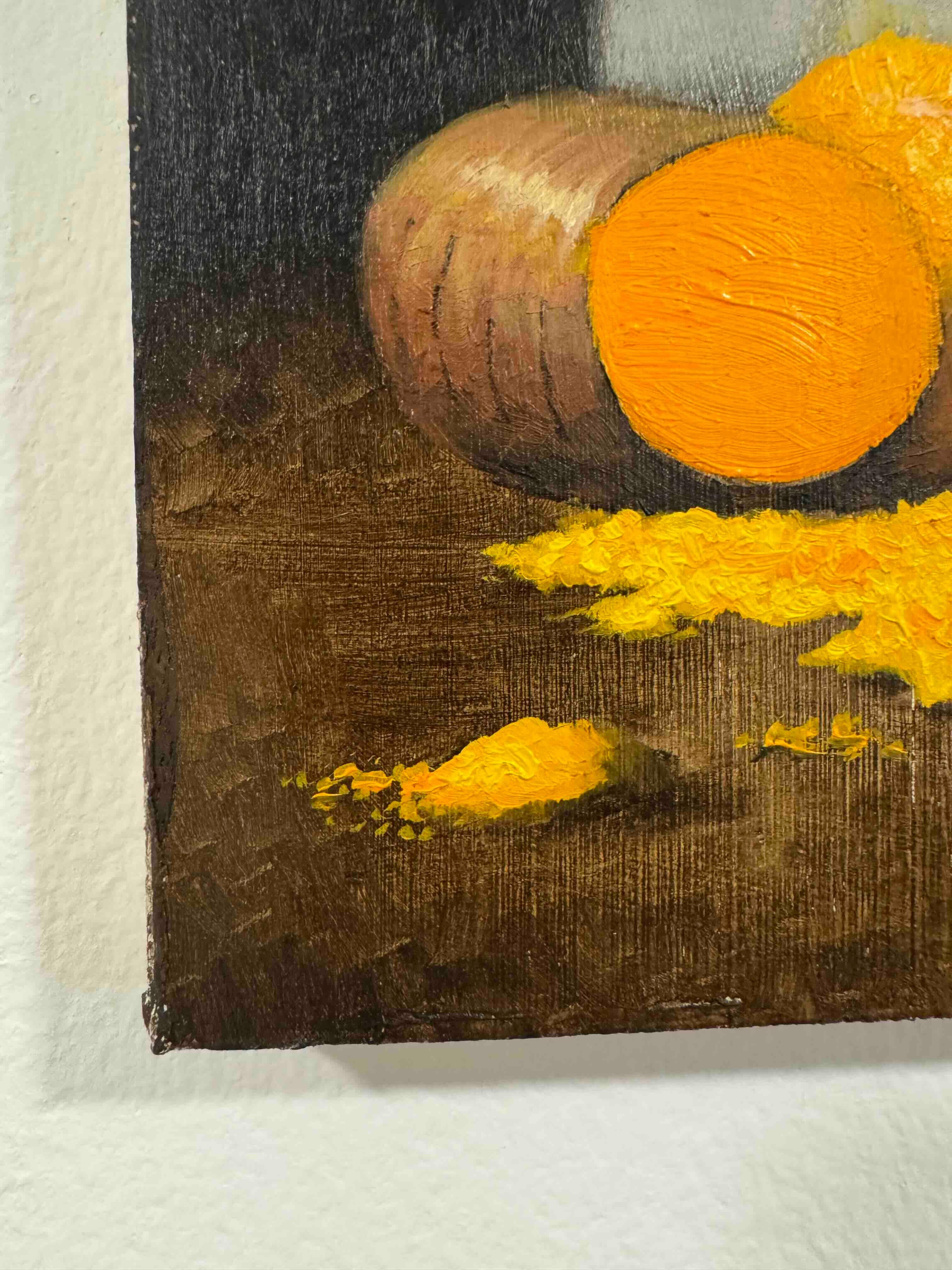 Dittico di peperoncino e curcuma - pittura realistica in vendita 10