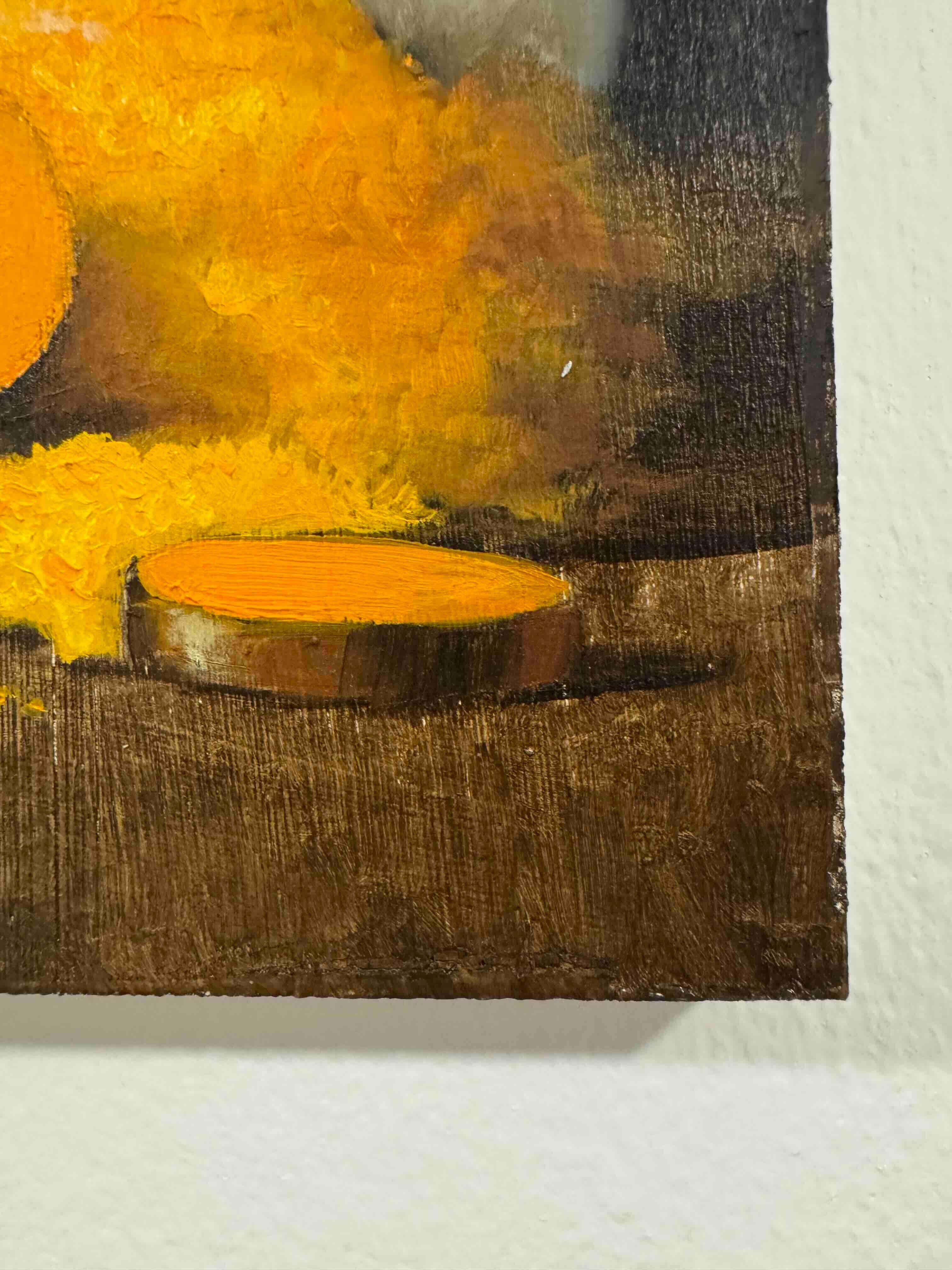 Dittico di peperoncino e curcuma - pittura realistica in vendita 11