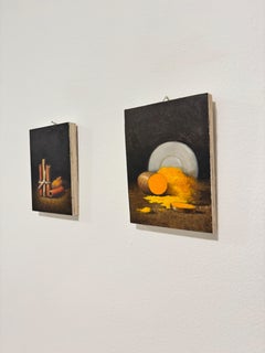 Diptyque cannelle et curcuma - peinture réaliste