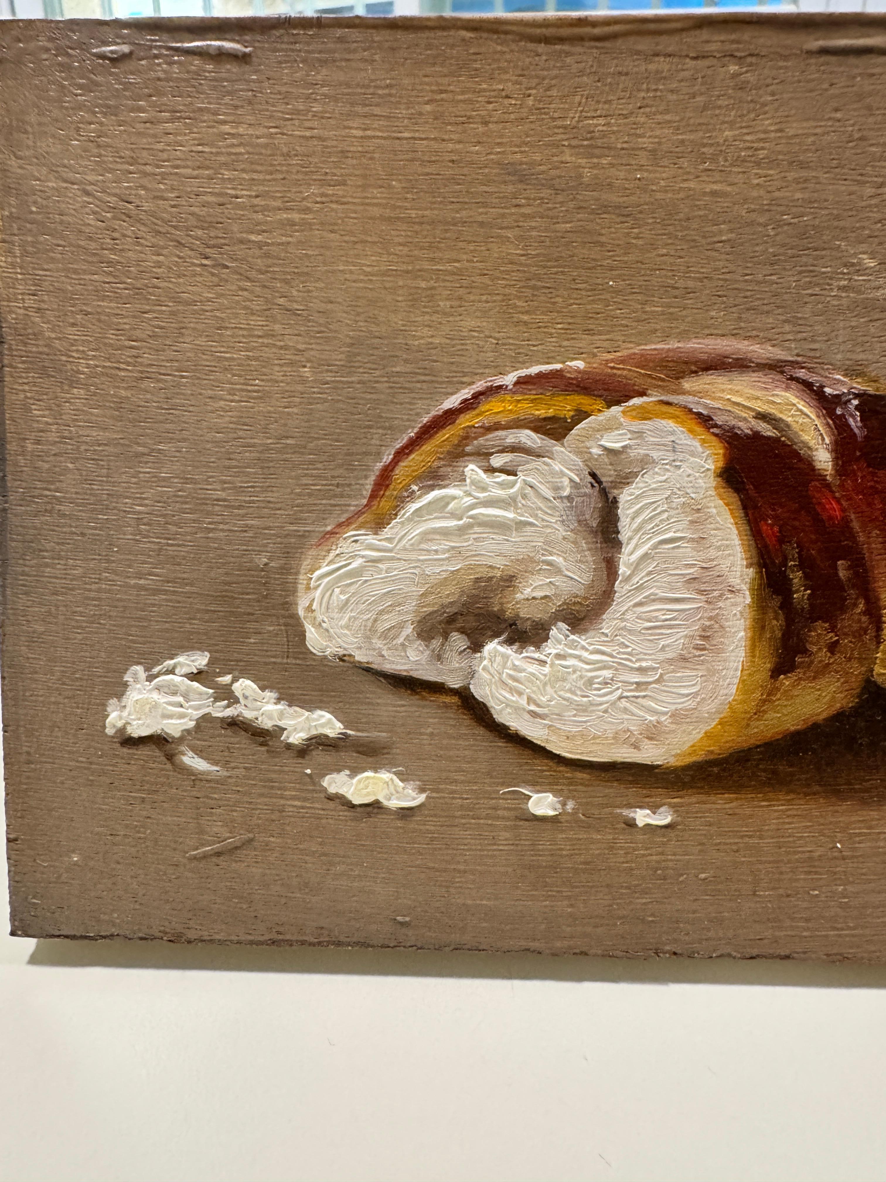 Croissant - realistische Malerei im Angebot 2