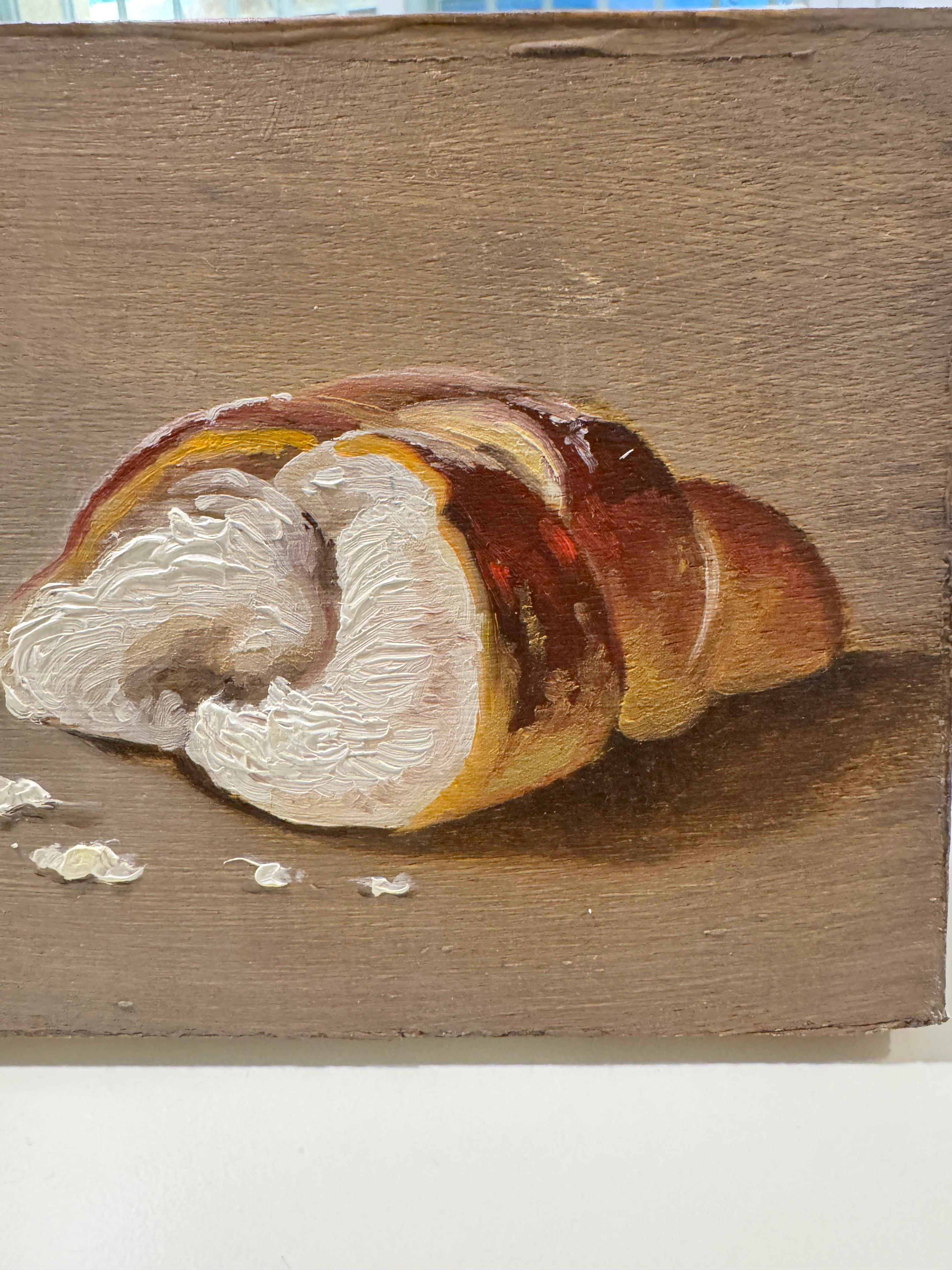 Croissant - realistische Malerei im Angebot 3