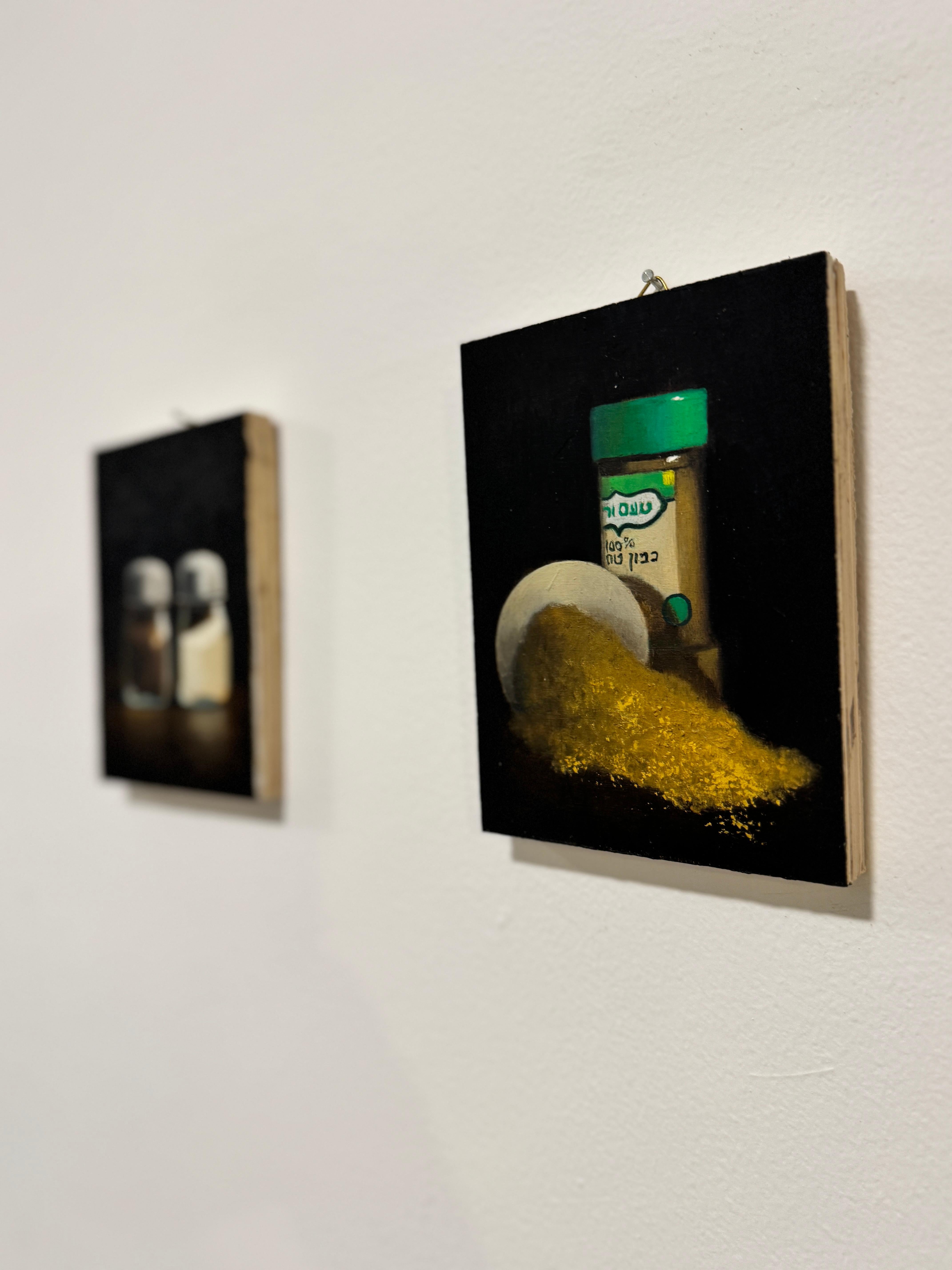 Kreuzkümmel & Salz und Pfeffer Diptychon - realistische Malerei (Realismus), Painting, von Roni Yoffe
