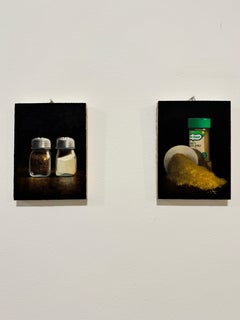 Kreuzkümmel & Salz und Pfeffer Diptychon - realistische Malerei
