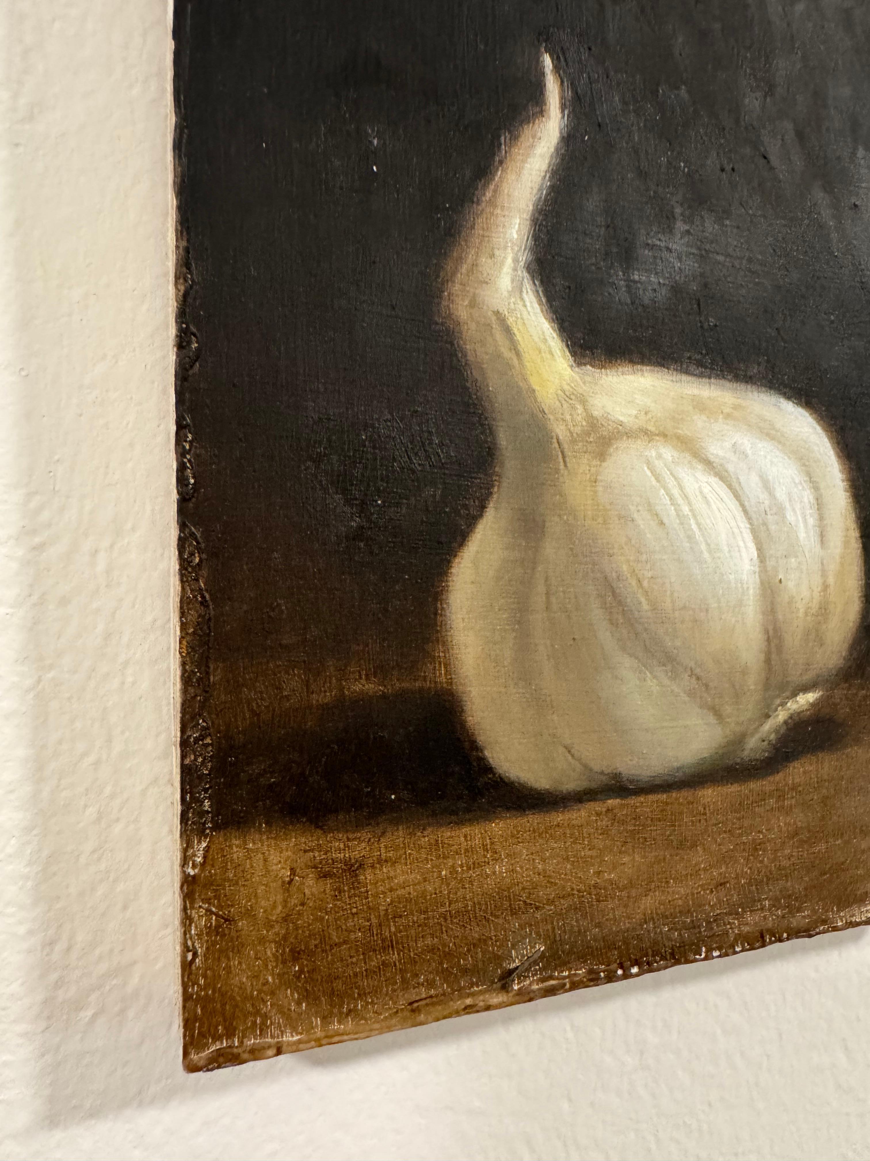 Ajo - pintura realista - Figurative Painting Marrón de Roni Yoffe