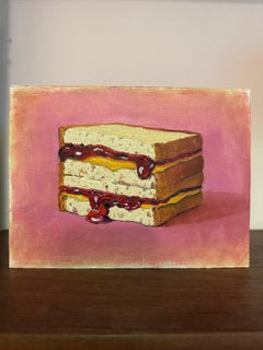 Peanut butter jelly sandwich - realistic painting