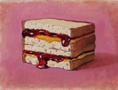 Peanut butter jelly sandwich - realistic painting