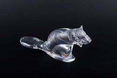 Ronneby Glasbruk, Sweden. Glass sculpture in the shape of an otter.