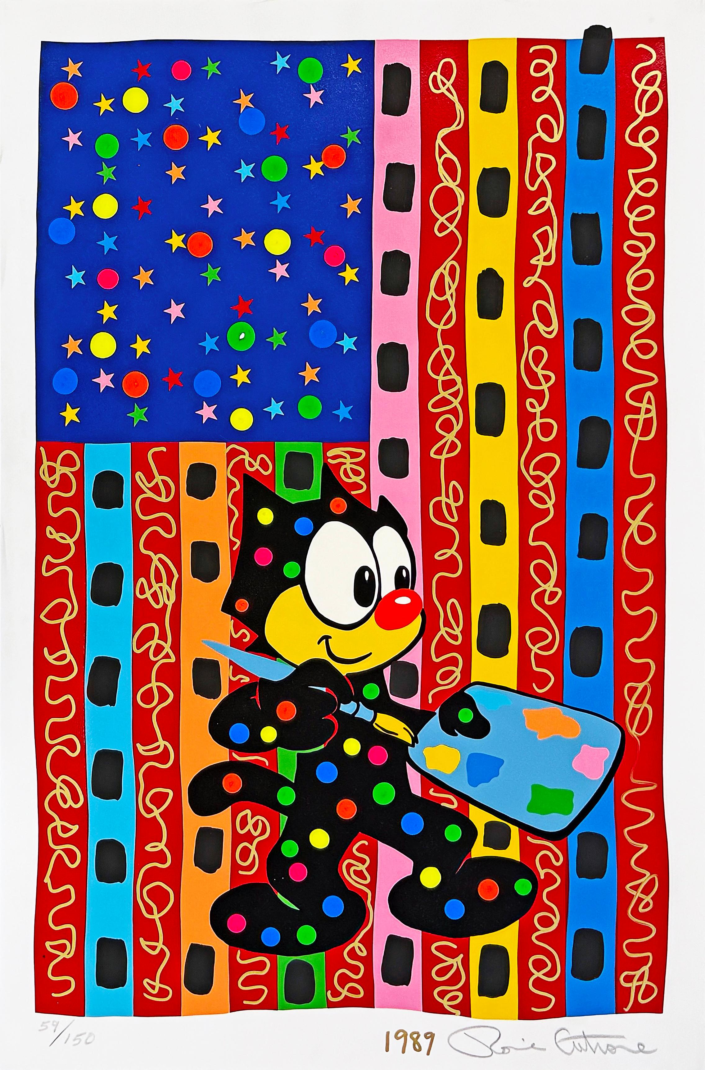 ARTISTE AMÉRICAIN - Pop Art Mixed Media Art par Ronnie Cutrone