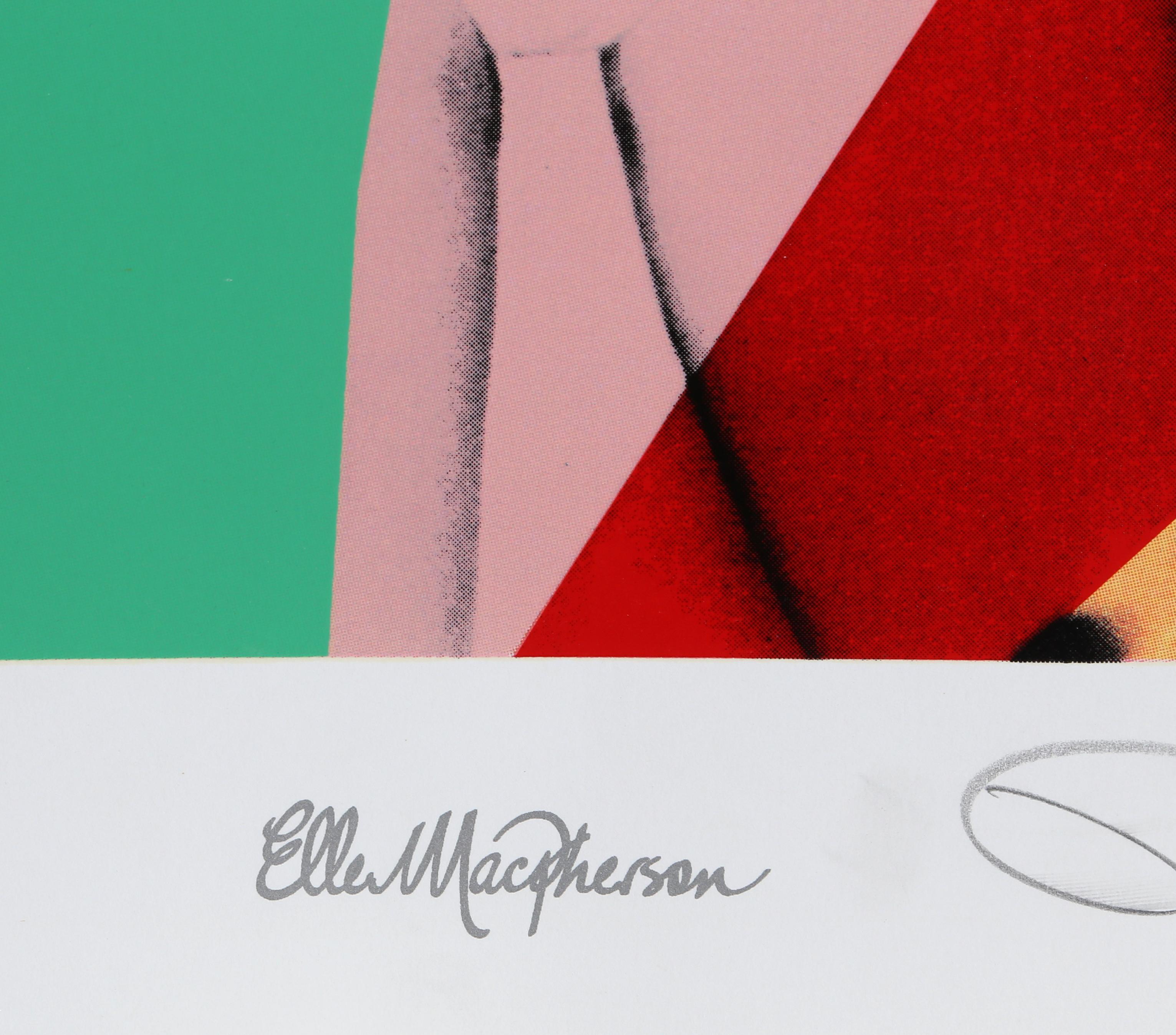 Elle McPherson, Pop-Art-Seidendruck von Ronnie Cutrone im Angebot 4