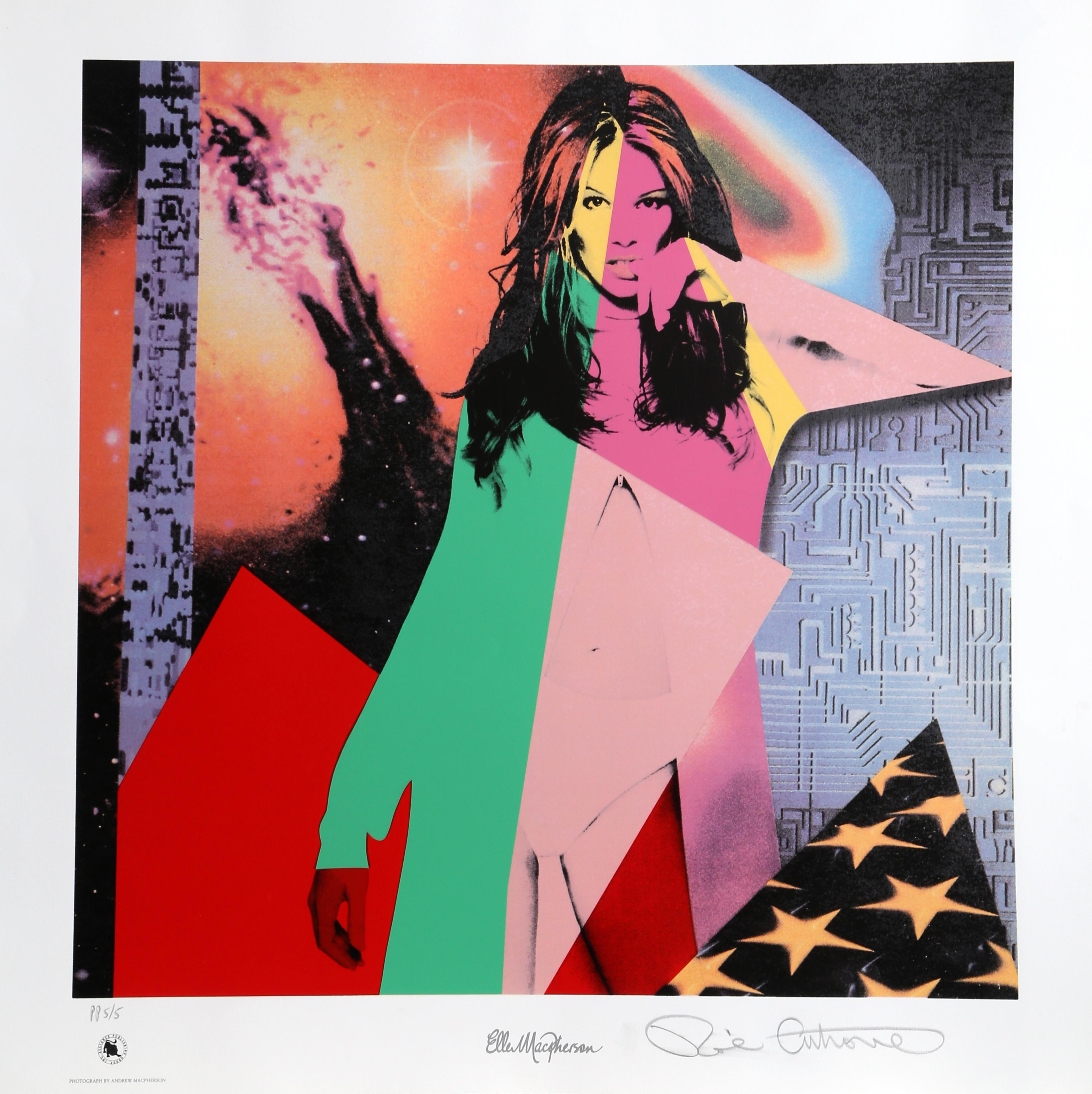 Elle McPherson, Pop Art silkscreen by Ronnie Cutrone