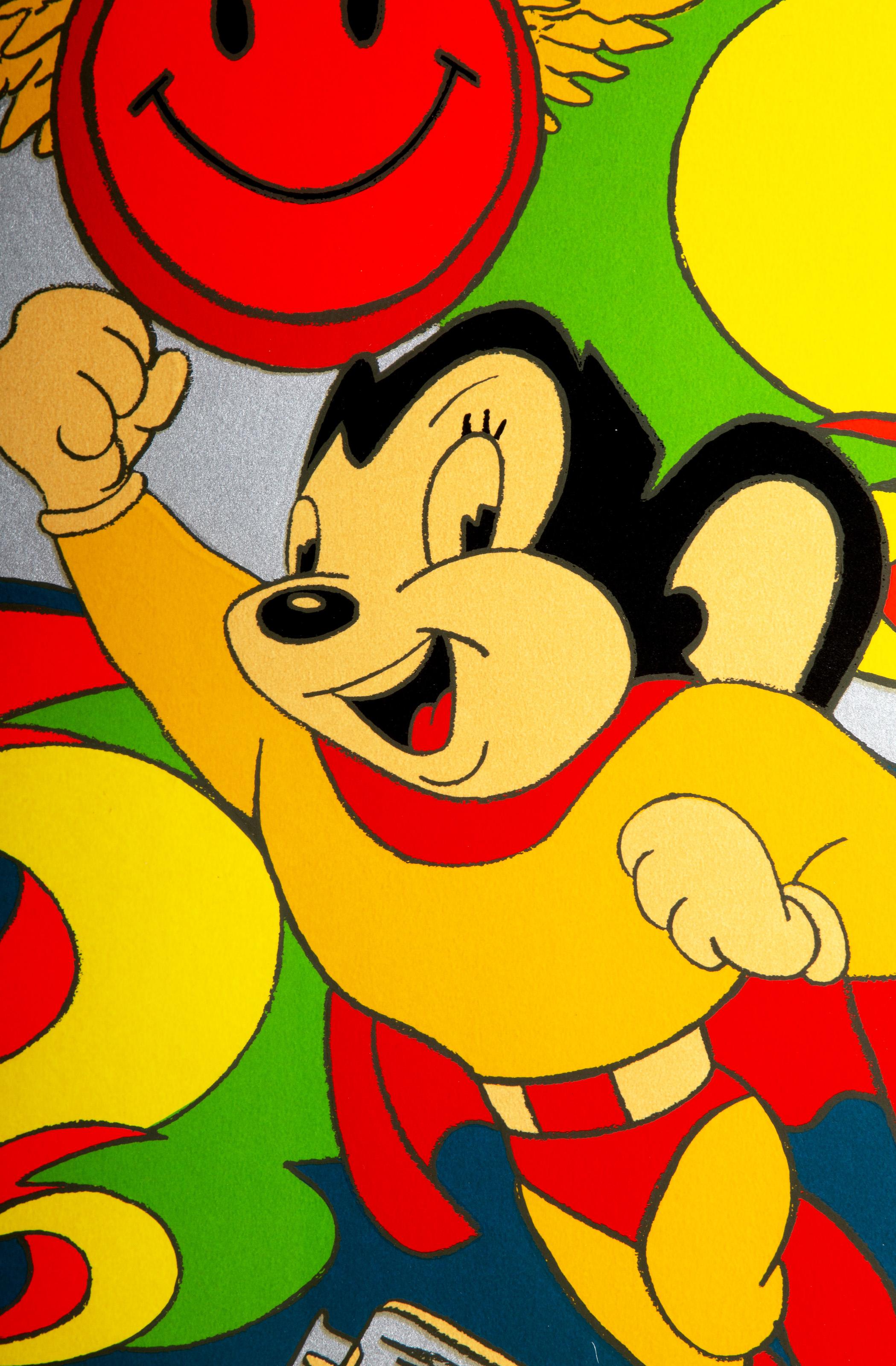 Mighty Mouse, Pop Art Screenprint by Ronnie Cutrone For Sale 1
