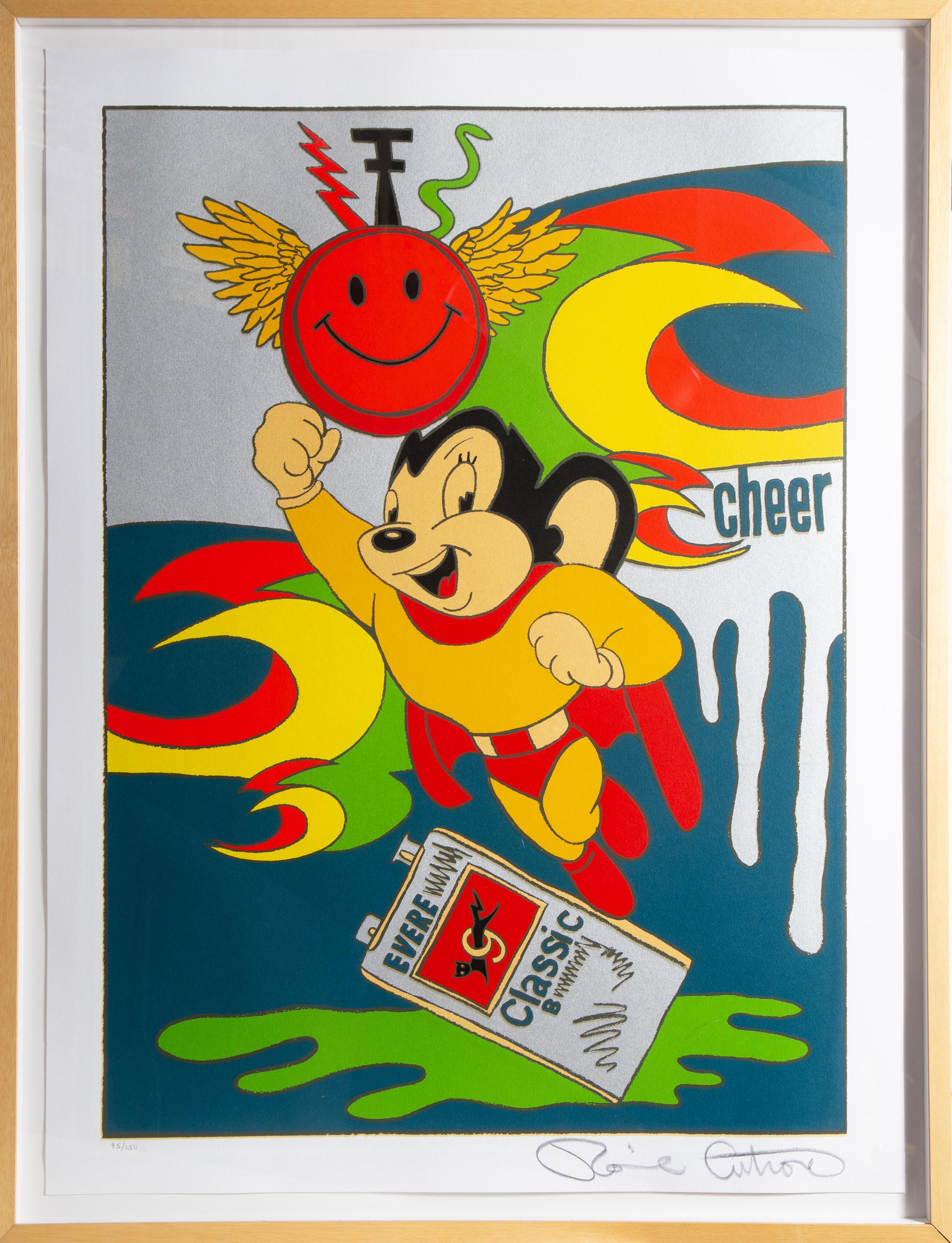 Mighty Mouse
Ronnie Cutrone, American (1948–2013)
Screenprint, signed and numbered in pencil
Edition of 45/150
Image Size: 36 x 26 inches
Size: 40 x 30 in. (101.6 x 76.2 cm)
Frame Size: 43.5 x 33.5 inches