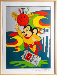 Retro Mighty Mouse, Pop Art Screenprint by Ronnie Cutrone