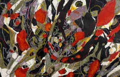 As The Spirit Moves, Abstract Expressionist Mixed Media on Paper by Ronnie Foont