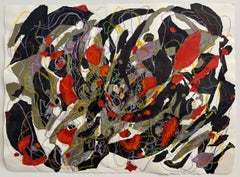 As The Spirit Moves, tecnica mista espressionista astratta su carta di Ronnie Foont