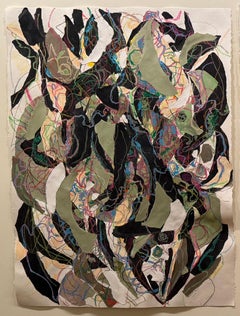 Fabelhaftes, abstrakt-expressionistisches Triptychon in Mischtechnik auf Papier von Ronnie Foont