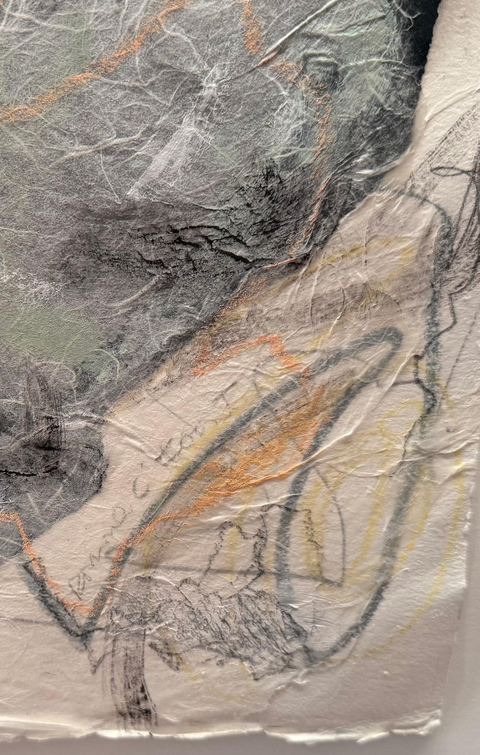 Green Ways, Abstract Expressionist Mixed Media on Paper by Ronnie Foont For Sale 3