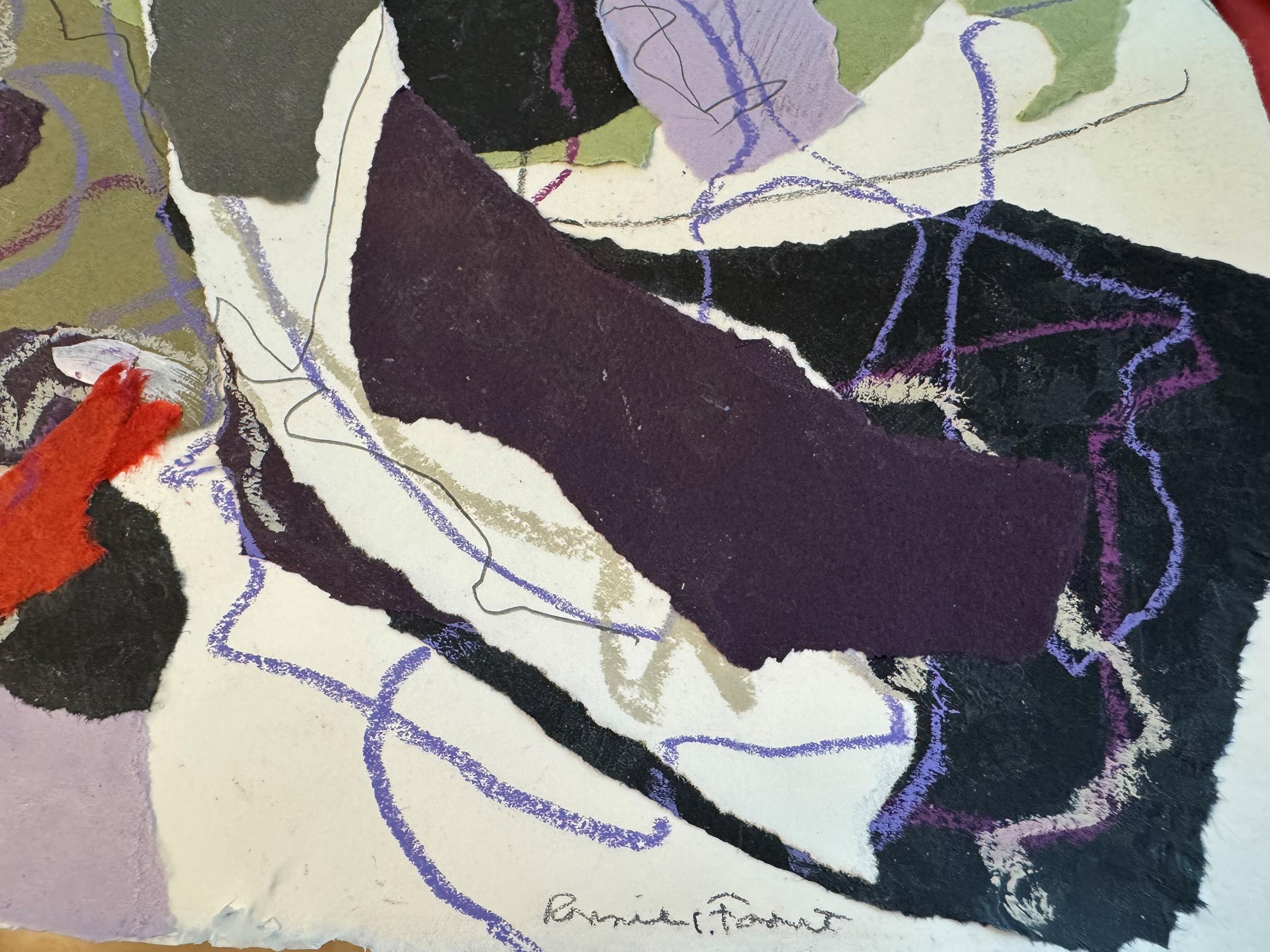 Razzle Dazzle, expressionniste abstraite technique mixte sur papier de Ronnie Foont en vente 2