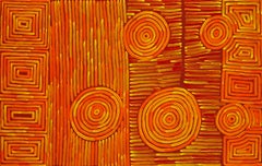 Peinture aborigène de Ronnie Tjampitjinpa