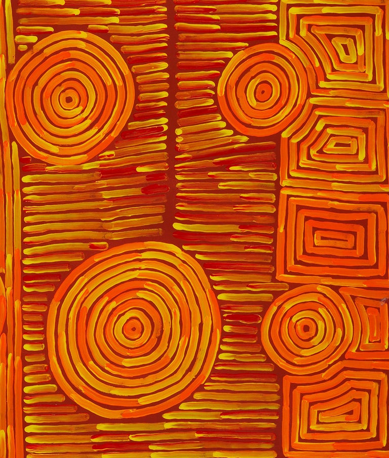 Ronnie Tjampitjinpa - Aboriginal Painting by Ronnie Tjampitjinpa at 1stDibs