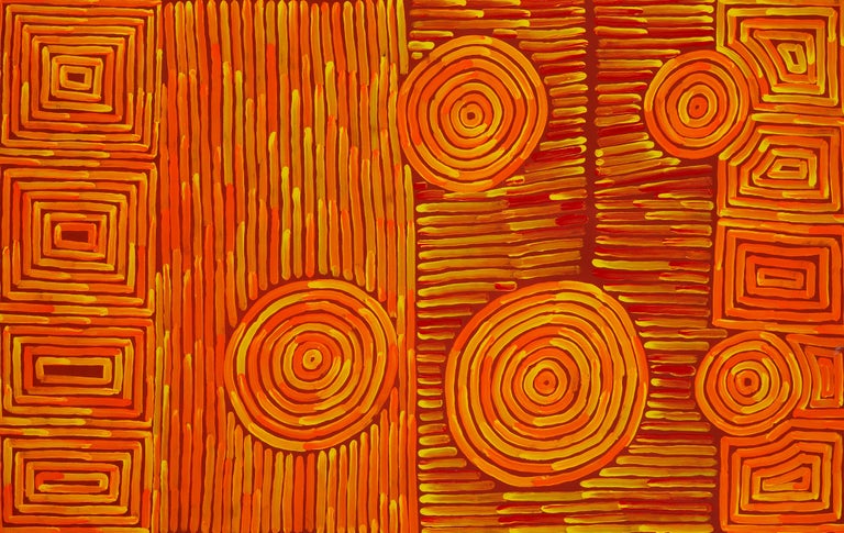 Ronnie Tjampitjinpa - Aboriginal Painting by Ronnie Tjampitjinpa at 1stDibs