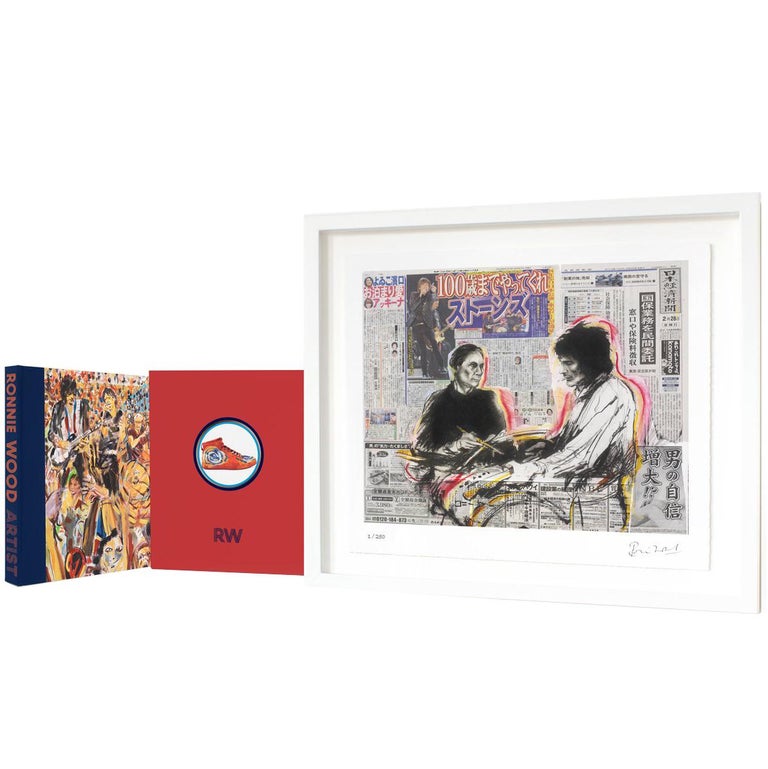 Ronnie Wood Artist, Limited Edition Signed Book and Print Set For Sale