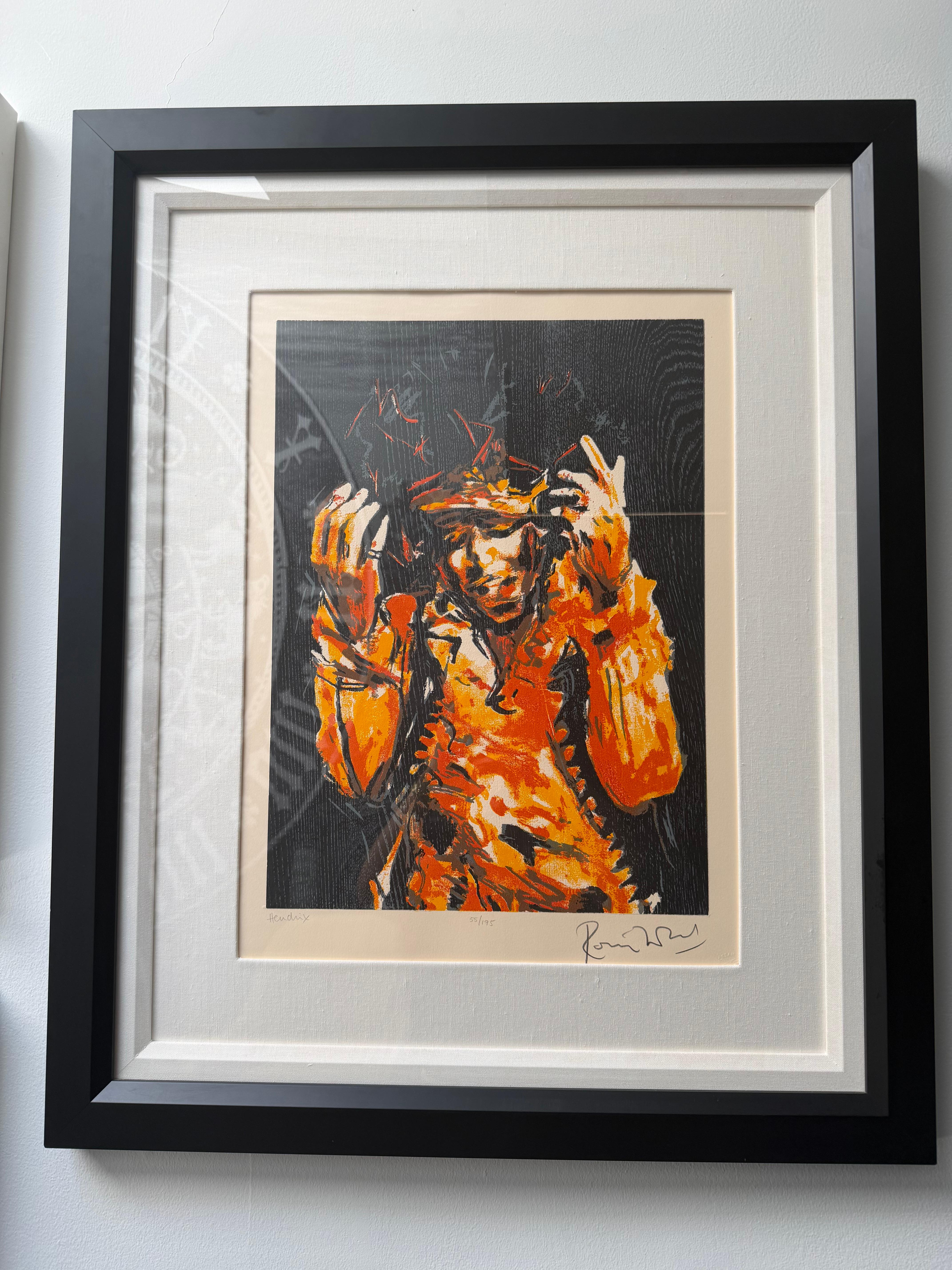 Ronnie Wood Abstract Painting - Jimi Hendrix