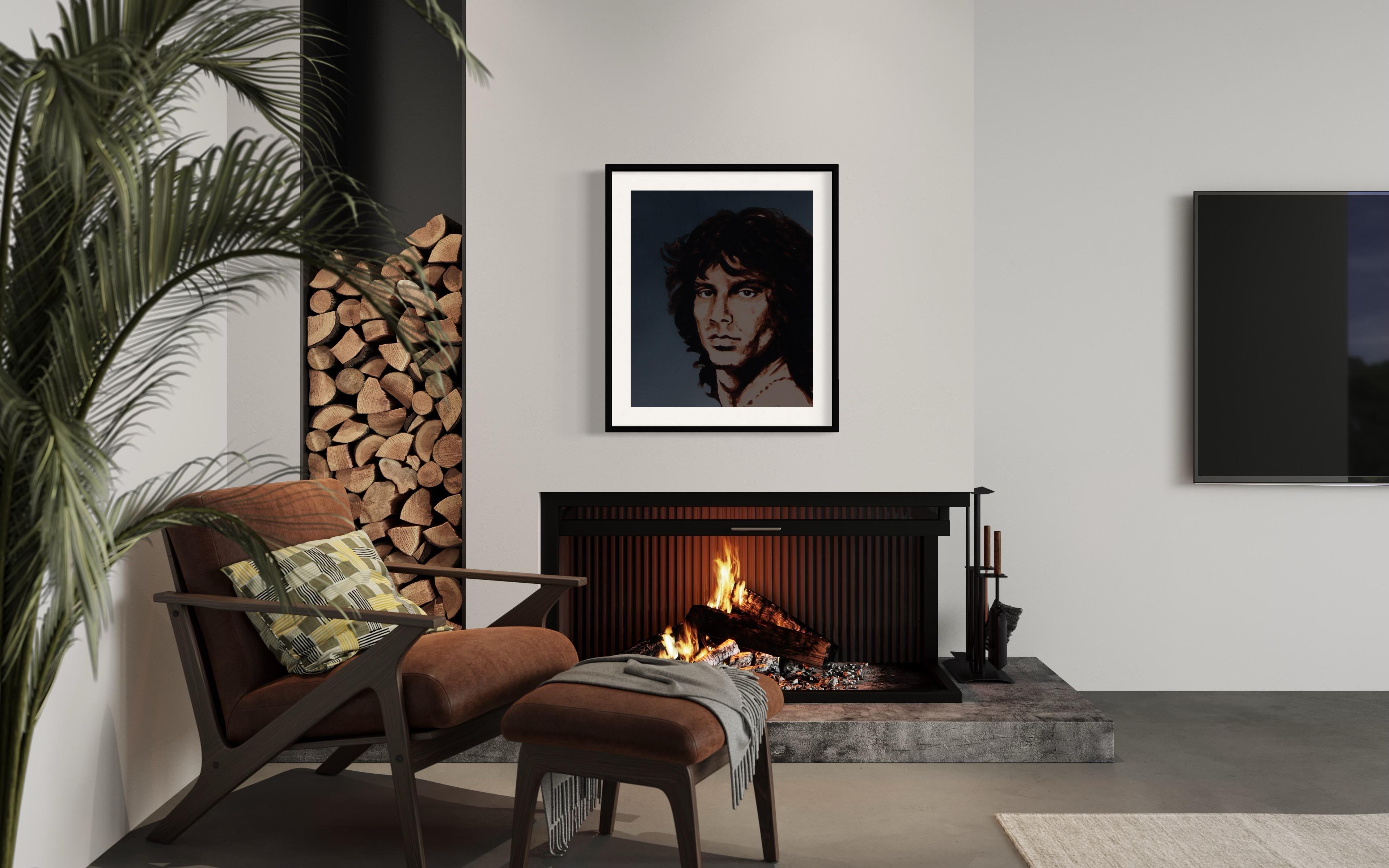 Jim Morrison, 1991 - Print by Ronnie Wood