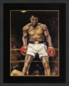 Framed Muhammad Ali Serigraph, Dual Signed, Contemporary, 32/100