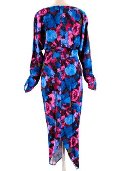 Ronny Kobo Emilia Floral Print Midi Dress - Size S