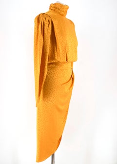 Ronny Kobo kaira Leopard print orange dress XS
