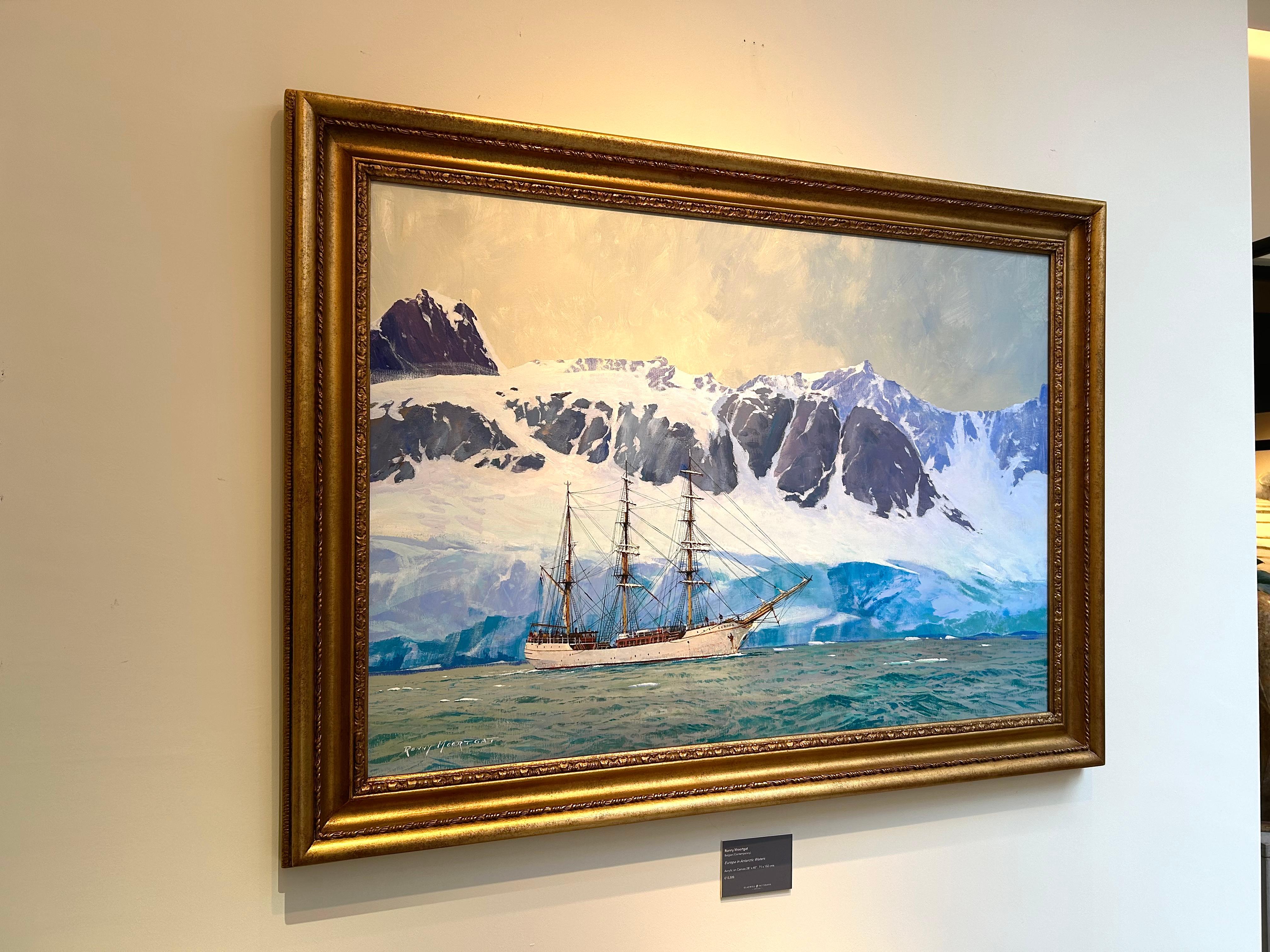 Europa en aguas antárticas - Painting Contemporáneo de Ronny Moortgat