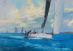 Ronny Moortgat, Il primo a superare la linea, paesaggio marino originale a olio