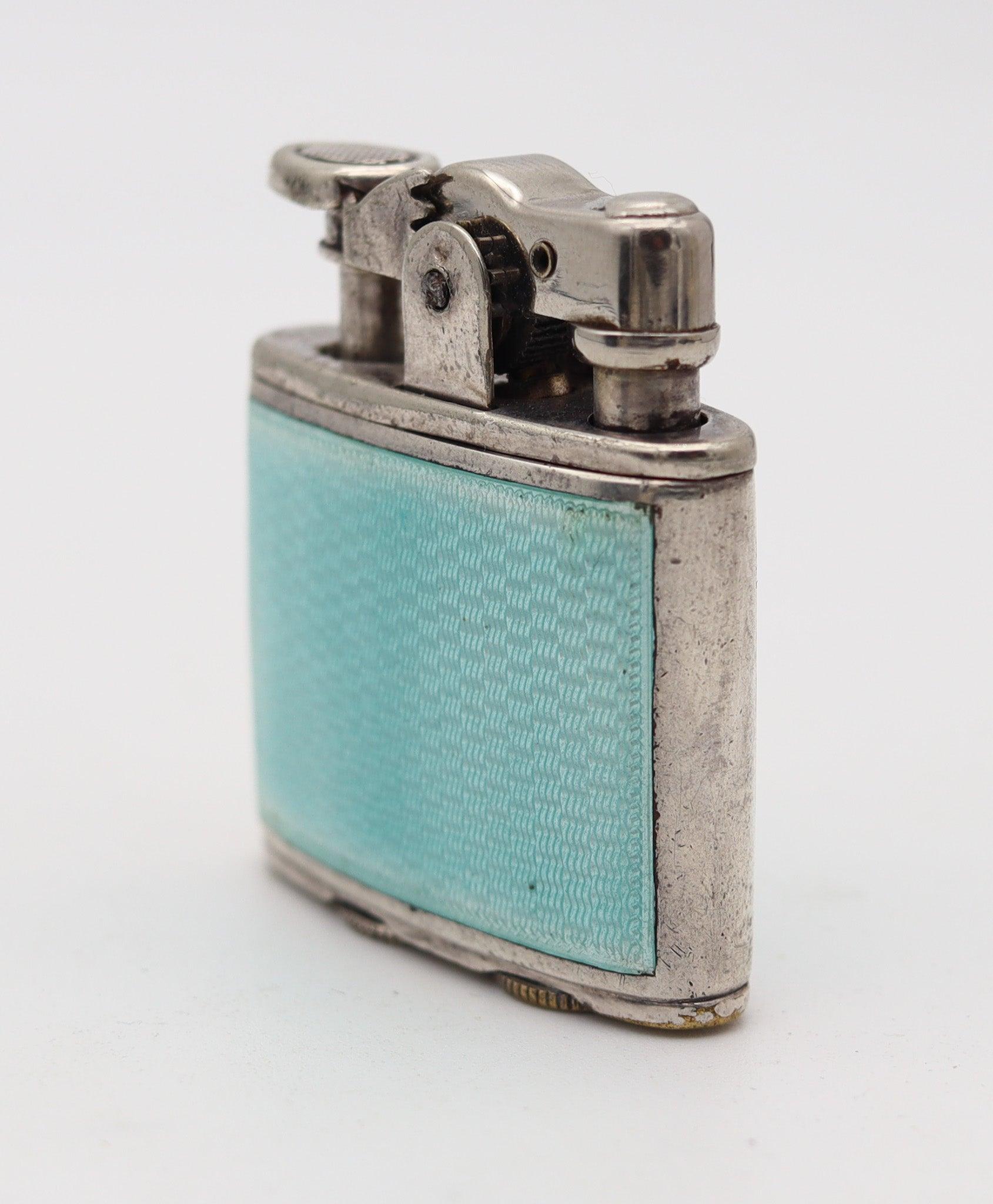RONSON 1928 Primo Modello Junior Accendino a Benzina Smaltato in Argento 925 in vendita 1