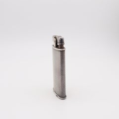 RONSON 1930 Junior Sport Second Thumb Model .925 Sterling Guilloche Petrol